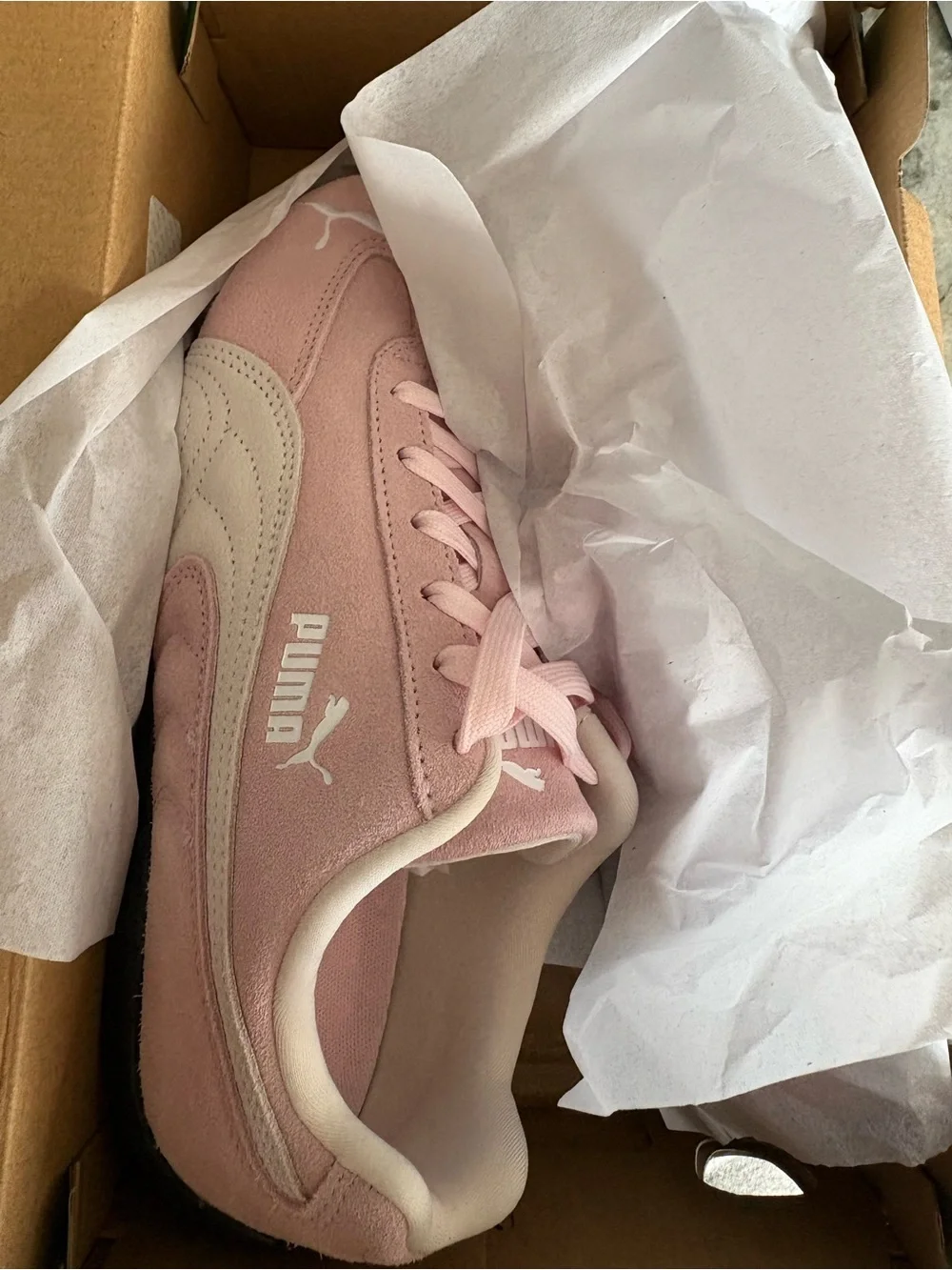 PUMA Speedcat OG Pink Suede Low-Profile Sneakers - Picture 5 of 8